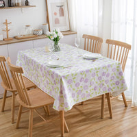 6 x Brand New tygryskr Plasticized Tablecloth Waterproof Stain-Resistant Tablecloths Modern Table Cover in PVC with Elegant Border, for Garden, Home Decorations Round 140 x 140 cm, Flower  - RRP €106.2