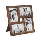 1 x RAW Customer Returns SONGMICS picture frame collage for 4 photos 10 x 15 cm , with glass pane, wall mounting, photo gallery presentation, vintage brown RPF025X01 - RRP €21.99