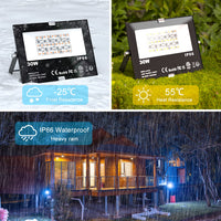 1 x RAW Customer Returns RGB LED spotlight 30W floodlight outdoor spotlight Bluetooth APP control 16 million colors and 20 modes Smart LED floodlight, IP66 outdoor spotlight waterproof LED floodlight, garden mood lights - RRP €18.99