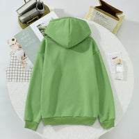 4 x Brand New Women s Teenager Girls Kawaii Hoodie Fleece Autumn Winter Long Sleeve Hoodie Warm Jumper Hooded Casual Sweatshirt Tops 2XL, Green  - RRP €108.48