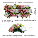 1 x Brand New BLOSMON Wedding Centerpieces for Table Decoration 6 Pieces Artificial Rose Floral Dining Table Centerpiece Dusty Rose Flower for Table Runner Kitchen Table Decoration - RRP €92.98