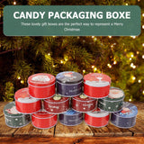 1 x Brand New 12 Pack Christmas Tinplate Cookie Jars Candy Boxes with Lids 7.5cm Christmas Metal Gift Box Party Favors Cookie Containers Color Versions  - RRP €15.73