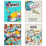 1 x Brand New Berkin Arts Art Print Unframed Space Universe Pictures Set of 4, Poster Size 28 x 35 cm Premium Art Paper Wall Decoration Matching Home Decoration Gift Space Cosmos Cartoon for Children Paintings - RRP €20.4