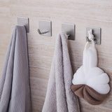 1 x RAW Customer Returns Adhesive Hooks View Bathroom Towel Holder Wall Hanger in SUS304 stainless steel for kitchen, bathroom, bedroom 6 Pieces - RRP €14.89