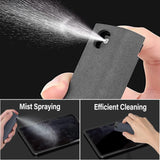 5 x Brand New 2 Pieces Portable Cleaning Kit with Microfiber Cloth 10ml Spray Bottle ABS Protective Shell for iPhone iPad Samsung Lenovo Xiaomi Mobile Tablet Liquid Not Included , Black Black - RRP €54.0