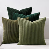 1 x RAW Customer Returns Topfinel cushion cover 50x50 dark green set of 4 corduroy cushion covers cushion cover decorative cushion cover sofa cushion decorative cushion decoration for sofa bedroom living room balcony children fluffy  - RRP €29.99