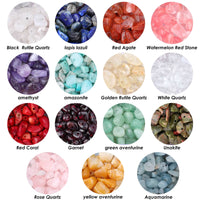 1 x RAW Customer Returns SOSMAR 1 Box 15 Colors Natural Shape Gemstones Beads Semi-Precious Stones with Hole for Jewelry Making DIY Earrings Bracelets Necklaces, with 2 Rolls of Copper Wire 0.5mm - RRP €14.11