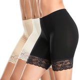 1 x RAW Customer Returns YARRCO Women s Underpants Lace Under Skirt Shorts Under Dress Cycling Shorts Slip Shorts High Waist Shorts Boxer Shorts Short Leggings Black White Nude, XL  - RRP €33.26