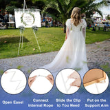 1 x RAW Customer Returns 160cm Easel Large Stand for Stand Seating Plan Wedding Artist Poster, Capable Tripod Easel Wedding, Easel Canvas Stand for Wedding, Painting, Show White  - RRP €22.61