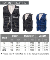 16 x Brand New KTWOLEN Men s Denim Gilet Winter Warm Fleece Vest Casual Outdoor Body Warmer Sleeveless Jacket Denim Vest with Pockets, C-Charcoal Fleece, XL - RRP €441.6