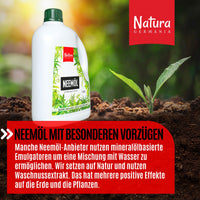 1 x RAW Customer Returns Natura Germania Neem oil 1000ml with soap nut extract with spray bottle and measuring cup - Makes 100 LITERS of ready-to-spray solution - Neem spray for natural plant care for houseplants garden plants - RRP €29.18