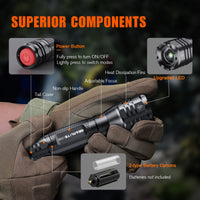 2 x RAW Customer Returns GEARLITE LED Torch Extremely Bright Pack of 2, Aluminum 4000 Lumen LED Torch Battery Operated with 5 Modes, IP65 Waterproof Hand Torch Zoomable for Camping, Hiking, Outdoor, Emergency, Gift - RRP €30.24