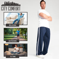 1 x RAW Customer Returns CityComfort Jogging Pants Men - Training Pants Men Long Polyester M-3XL Navy Blue, 3XL  - RRP €20.99