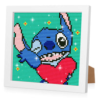 1 x Brand New RICUVED Stitch 5D Diamond Painting Children With Frame, Diamond Painting Anime Set Full Mosaic Making for Children Girls, Adults, Diamond Painting Pictures Arts Craft for Home Wall Decor 18 x 18 cm - RRP €20.4