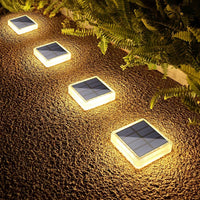 1 x RAW Customer Returns Lacasa Solar Floor Lights Outdoor, 30LM 4 Pack Solar Lights for Outdoor, Warm White 2700K IP68 Waterproof Auto ON OFF Solar Lamps LED Path Lights for Garden Lawn Patio Driveway, Square - RRP €38.99