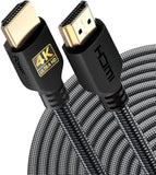 1 x RAW Customer Returns PowerBear 4K HDMI Cable 15m 18Gbps High Speed HDMI Cable, Braided Nylon Gold Connectors, 4K 60Hz, Ultra HD, 2K, 1080P, ARC CL3 Certified for Laptop, Monitor, PS5, PS4 more - RRP €35.0