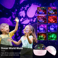 2 x RAW Customer Returns FISHOAKY starry sky projector children, 360 rotating night light, 8 colors baby star projection lamp, projection film night light lamp for baby, Christmas gifts, birthday gifts - RRP €41.98