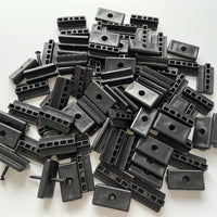 1 x RAW Customer Returns 200 pieces WPC clips, 6 mm plastic terrace clips for WPC BPC boards, hidden fastening with T-clip screws black  - RRP €47.39