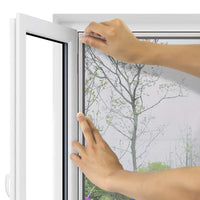 1 x RAW Customer Returns Apalus fly screen window, can be cut to fit window sizes up to 150x180cm, insect protection with strong Velcro, easy to install, pressing aid and cutter included, black 2 pieces - RRP €19.99