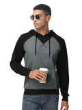 1 x Brand New YuKaiChen Men s Pullover Hoodie Patchwork Sweatshirt Casual Raglan Sleeve Hoodie with Pockets M Black - RRP €27.6