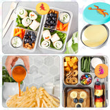 1 x RAW Customer Returns R HORSE Salad Dressing Cups Cute Dressing Sauce Pots for Kids Stainless Steel Round Sauce Pots with Dinosaur Silicone Lid Dipping Sauce Container Kitchen Set Salad Dressing Container for Lunch Box - RRP €18.14