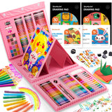 1 x RAW Customer Returns Shuttle Art painting case for children, 335-piece painting box for children pink, painting set for children and beginners for painting and drawing, painting set for children with watercolors, wax crayons,  - RRP €33.26