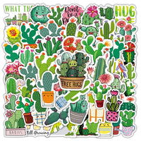 1 x RAW Customer Returns Cactus stickers for laptop 50 pieces , gift for children, teenagers, adults, boys, cactus stickers, waterproof vinyl stickers for scrapbook, skateboard, car, luggage - RRP €7.04