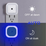 1 x RAW Customer Returns  3 Pieces LED Night Light Socket with Light Sensor, for Children, with Twilight Sensor, for Bedrooms Living Room Bathroom Corridor Kitchen Stairs Blue  - RRP €11.38