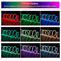 1 x RAW Customer Returns calflux Neon Led Strip 5m, Bluetooth RGB Flexible LED Strip Fairy Lights, IP65 Waterproof LED Strip with Remote Control, 12V Dimmable Color Changing for Bedroom, Room, Indoor Outdoor Decoration - RRP €30.24