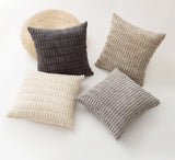 1 x Brand New GZEINB 4-piece set 40 x 40 cm cushion cover corduroy decorative pillowcase, throw pillow sofa cushion, cream-colored corduroy soft sofa cushion covers decorative pillowcases beige, light gray, dark gray - RRP €19.99