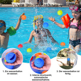 11 x Brand New Herefun Reusable Water Balloons, 8 Pieces Self-Sealing Water Bomb, Easy to Fill Silicone Water Bombs, Colorful Water Balloons for Kids Games for Summer Outdoor Pool Beach - RRP €224.4