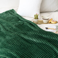 1 x RAW Customer Returns MIULEE Cuddly Blanket Fleece Blanket Flannel Blanket Solid Color Living Room Blankets Couch Blanket Fluffy Throw Microfiber Bedspread Sofa Blanket Blanket For Bed Sofa Bedroom Office 50x60Inch 125x150cm Dark Green - RRP €19.66