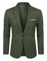 1 x RAW Customer Returns COOFANDY Men s Jacket Sporty Leisure Blazer Regular Fit Suit Casual, Dark Green, Size XXL Dark Green XXL - RRP €71.59