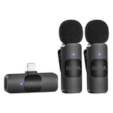 1 x RAW Customer Returns Boya by-V2 Wireless Microphone for iPhone iPad, 2.4GHz Plug Play Mini Clip-on Microphone for iPhone 14 14 Pro 13 13 Pro 12 iOS Devices Vlogging YouTube Video Recording Podcast Interview - RRP €59.9