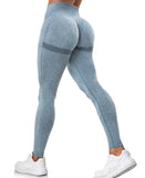 2 x RAW Customer Returns Yaavii Women s Sports Leggings Long Opaque Yoga Leggings Figure-shaping Sports Pants Yoga Pants Fitness Pants with High Waist Tummy Control Blue Gray S - RRP €36.28