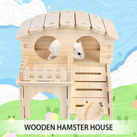 1 x Brand New Hamster Toy Accessories Hamster Playground Dwarf Hamster Accessories House Wooden Hamster House Hamster Wooden Hamster House Hamster Accessories for the Cage for Dwarf Hamsters, Gerbils, Spiny Mice Pack of 2  - RRP €20.4