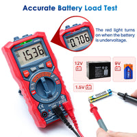 1 x RAW Customer Returns AstroAI Digital Multimeter, Voltmeter Ohmmeter Auto Range 4000 Counts TRMS Current Meter with NCV and LCD Display and Backlight, Red - RRP €24.99