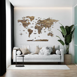 1 x RAW Customer Returns Colorfull Worlds NEW 3D Wooden World Map, Multilayer Travel Map with Capital Cities, Wall Decor for New Home, Gift for Traveler, Office Decoration L, Vega  - RRP €129.16