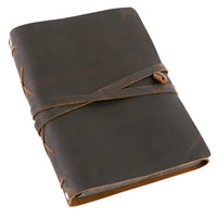 1 x RAW Customer Returns MOONSTER Leather Photo Album Scrap Book - Handmade Full Grain Buffalo Leather Scrapbook Photo Albums for Photos with Leather Strap - Beautiful Handmade Wedding Photo Album Book Photo Book - RRP €39.95