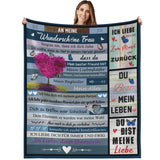 12 x Brand New Gift for wife, wedding anniversary gifts women, blanket to my wife from husband, for anniversary birthday her, airmail letter blanket fleece blanket wife 130 150cm - RRP €241.92