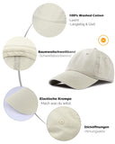 15 x RAW Customer Returns FURTALK Vintage Adjustable Baseball Cap Men Women Cotton Pure Color Unisex Beige XL - RRP €360.0