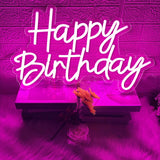 1 x RAW Customer Returns HFHungkeong Happy Birthday Neon LED Letters Neon Light Can Be Used for Birthday Parties Bars Pubs Wedding Anniversaries Valentine s Day Home Decoration Background Decoration Night Lights Pink  - RRP €30.95