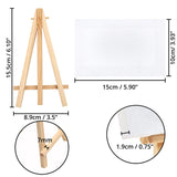 1 x RAW Customer Returns Belle Vous Mini Canvas with Wooden Picture Mount Stand Table Easel Pack of 10 - H15.5cm x W8.9cm - Pre-Stretched, Primed Blank Canvas - Small Wooden Easel for Painting Drawing Oil Acrylic - RRP €28.1