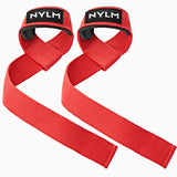 8 x Brand New NYLM lifting aids strength training - padded lifting straps for fitness and professional bodybuilding - more grip strength without annoying cutting, red - RRP €288.0