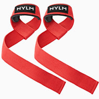 9 x Brand New NYLM lifting aids strength training - padded lifting straps for fitness and professional bodybuilding - more grip strength without annoying cutting, red - RRP €324.0