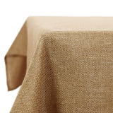 1 x RAW Customer Returns Deconovo Linen Effect Rectangular Tablecloth 130 x 280 cm Light Brown - RRP €22.33