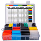 1 x RAW Customer Returns ASHINER Heat Shrink Tubing Set - 580 pieces High quality EVA material in 6 colors and 11 sizes with storage case - Perfect for electrical insulation, cable repairs and wire connections - RRP €10.43