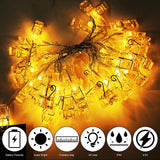 1 x RAW Customer Returns Vivibel 5M 40LED photo clips fairy lights for room decoration clip pictures fairy lights picture frame decoration for living room indoor house wedding bedroom - RRP €11.09