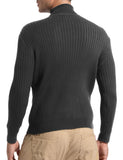 4 x Brand New MoFiz Sweater for Men Winter Turtleneck Sweater Knitted Sweater Turtleneck Long Sleeve Sweater Casual Sweater Tops Dark Grey XXXL - RRP €139.44