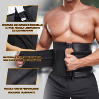 1 x RAW Customer Returns CHUMIAN Men s Slimming Belt Sweat Belt Waist Trimmer Abdominal Belt Waist Trainer Fitness Sauna Adjustable Body Shaper Abdominal Waist Shaper - RRP €29.99